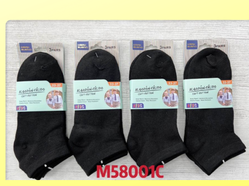 pack 12 pares de calcetines tobilleros negro 001c