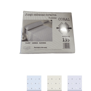 juego de sábanas coralina mod. esmeralda talla 135cm