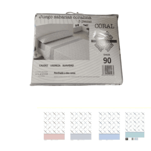 juego de sábanas coralina mod. dalia talla 105cm