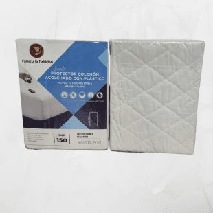 protector colchón acolchado con plástico-varias tallas